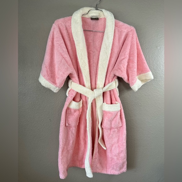 Vintage Bloomsfield Pink Plush Terry Cloth Robe Women’s Med/ Large - Picture 2 of 12